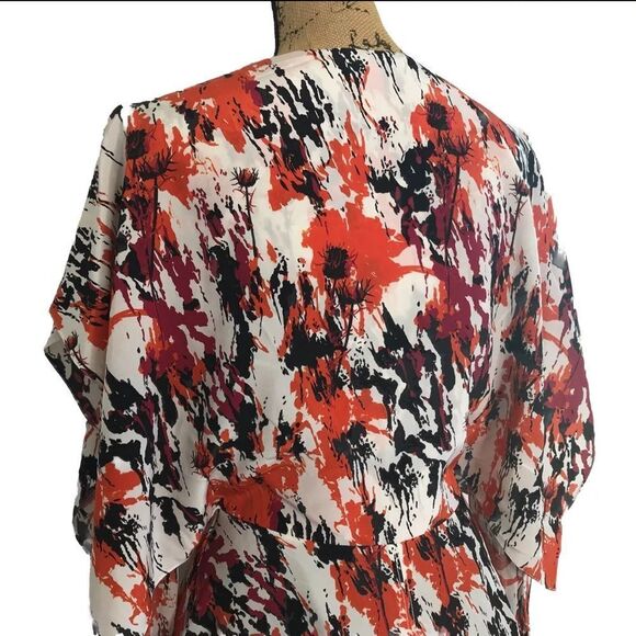 Roberto Cavalli Silk Dress SIze 40 Womens US 4 Multicolor Long Sleeve Asymmetric - Picture 6 of 12